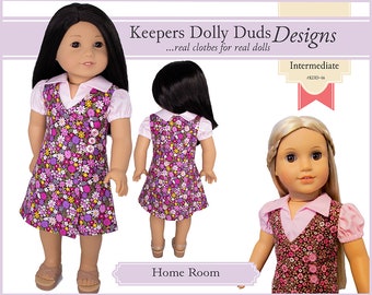 Home Room 18 inch Doll Clothes Pattern Fits Dolls such as American Girl® - Keepers Dolly Duds - PDF - Pixie Faire