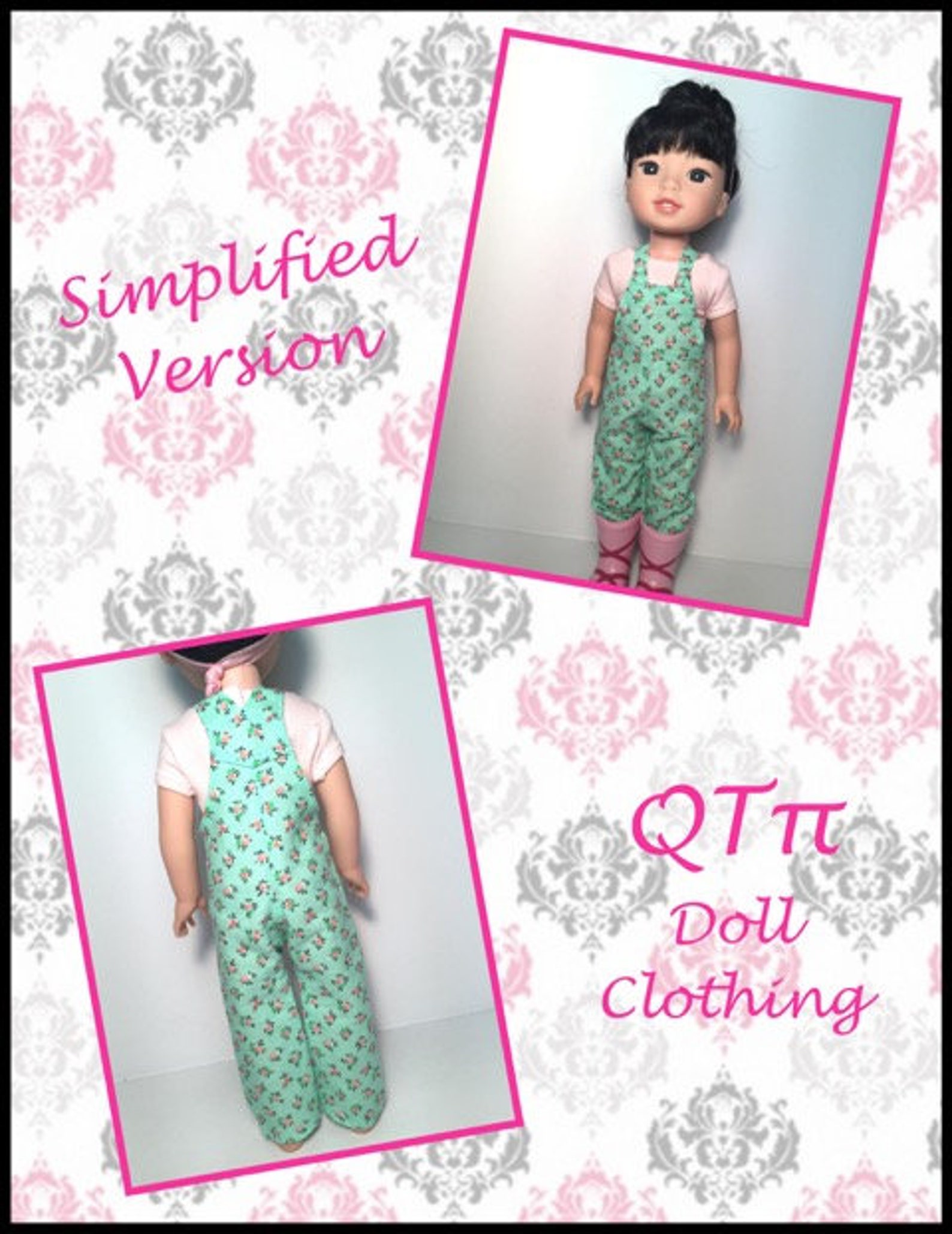 Oh My Gosh Overalls 14.5 Inch Doll Clothes Pattern Fits Dolls Etsy