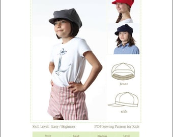 Lilli Sailor Cap PDF Sewing Pattern sized for Kids and Adults - Bonjour Teaspoon - PDF - Pixie Faire