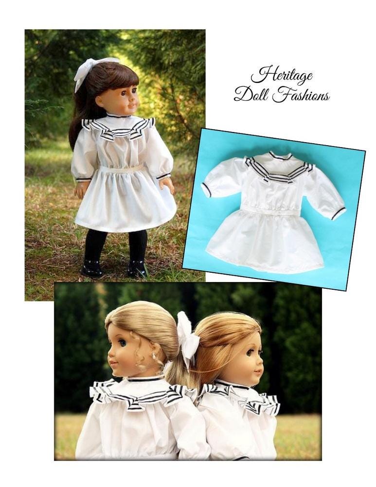 AMIKO FASHIONS ドレスフォーム 1st EDITION 1904 Ice Cream Dress 18 Inch Doll Clothes Pattern Fits Popular 18