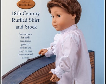 18th Century Shirt 18 inch Doll Clothes Pattern Fits Popular 18" Dolls - Thimbles and Acorns - PDF - Pixie Faire