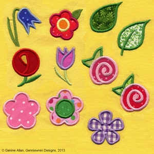 Mini Applique Flowers Machine Embroidery Designs Sized for - Etsy
