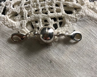 Magnetic, Extender, Plain Ball, Antique Silver, Easy Clasp, 1.75 in, 44.45 mm