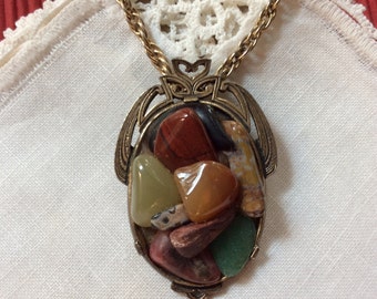 Miracle, St Patrick's Jewelry, Brooch Pendant, Tumbled Glass Stone, Pendant - 1.5 X 2 in, 3.81 X 5 cm