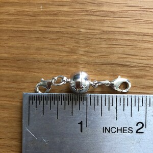 Magnetic, Extender, Plain Ball, Antique Silver, Easy Clasp, 1.75 in, 44.45 mm image 4
