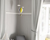 childrens room decoration, CUSTOM COLOURS, baby room decor, felt hot air balloon, woolfelt, mobile
