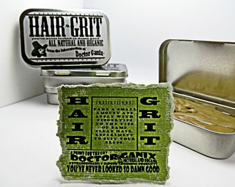 Hair Grit - All Natural and Organic - Hair Product - Pomade - Styling Wax- By Doctor GaniX - Big Tin