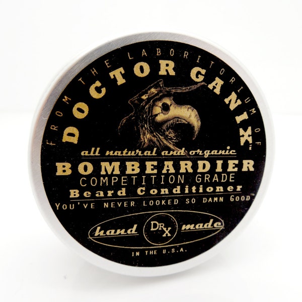 Doctor Ganix Beard Balm - Bombeardier  - All Natural and Organic Beard Conditioner, Tamer - VEGAN friendly