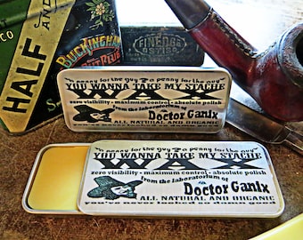 Cera para bigote - Fijación máxima totalmente natural - Doctor Ganix - Lata de bolsillo para bigote