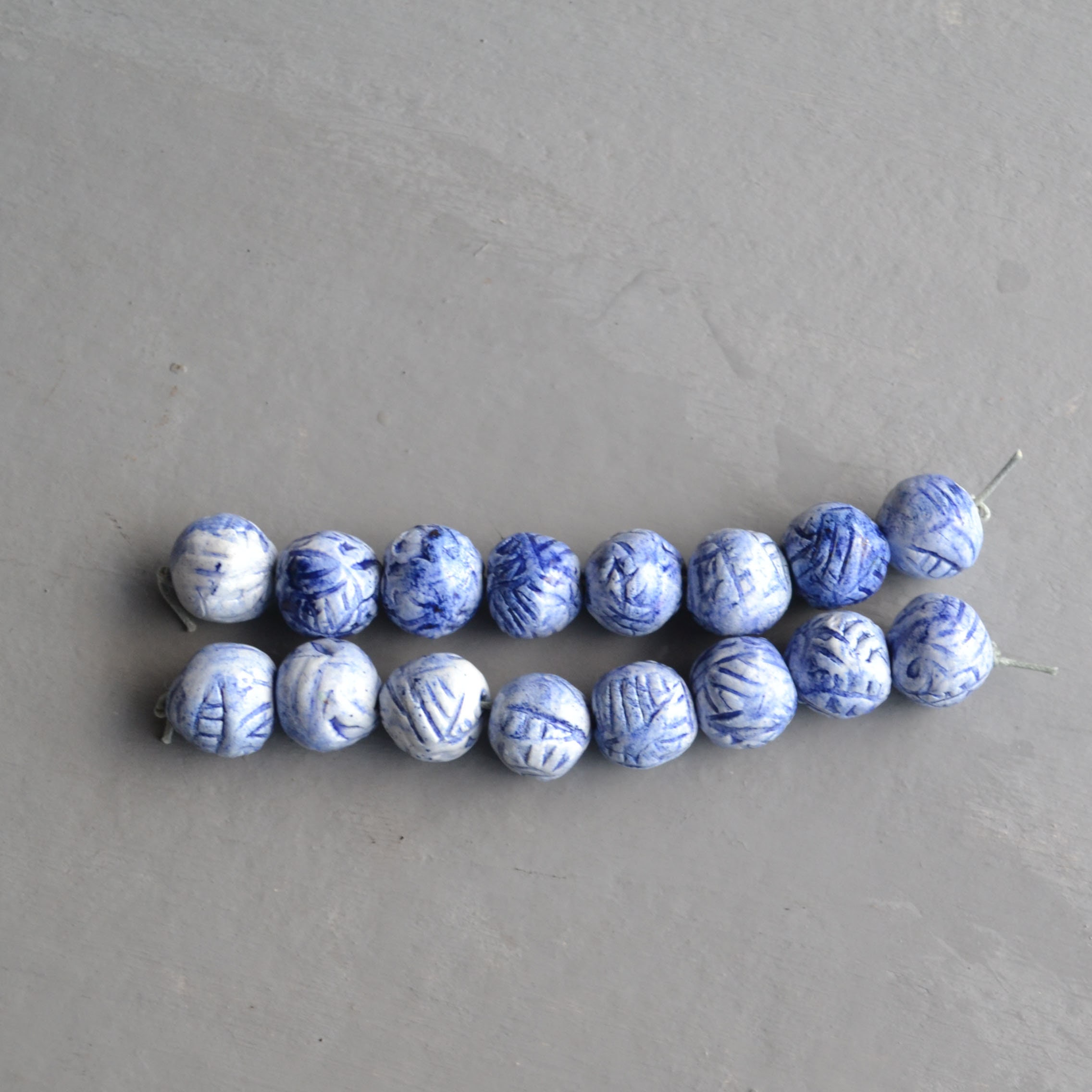 Blue and white beads Handmade Beads Ceramic Beads African Etsy