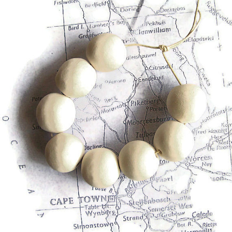 Unglazed White Earthenware Ceramic Beads Bisque Beads Etsy