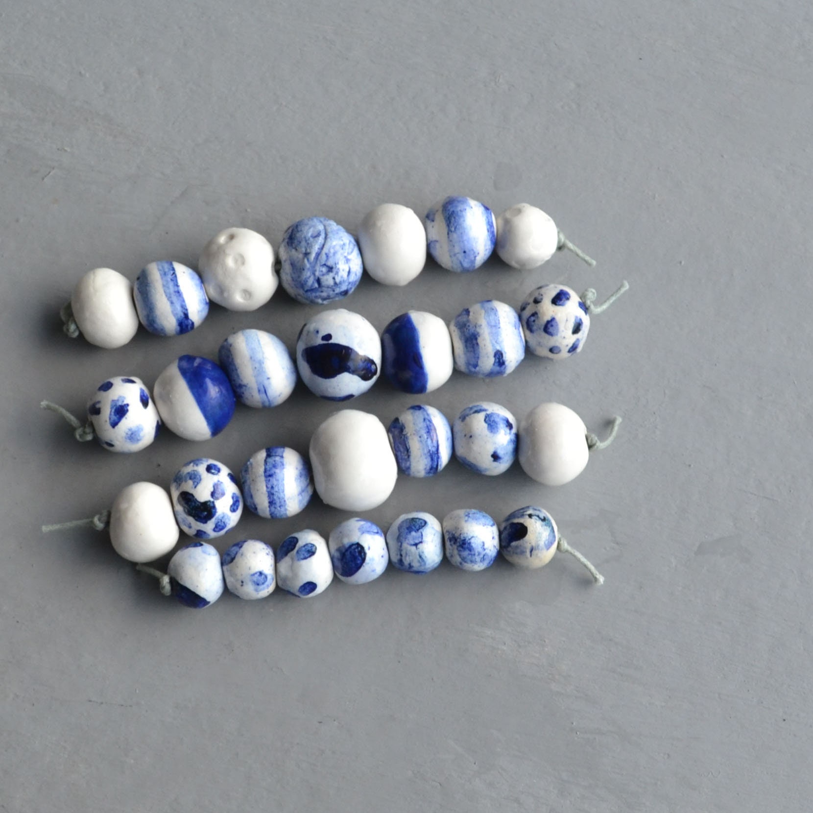 Blue and White Beads African Beads Blue Beads White Beads Etsy Australia