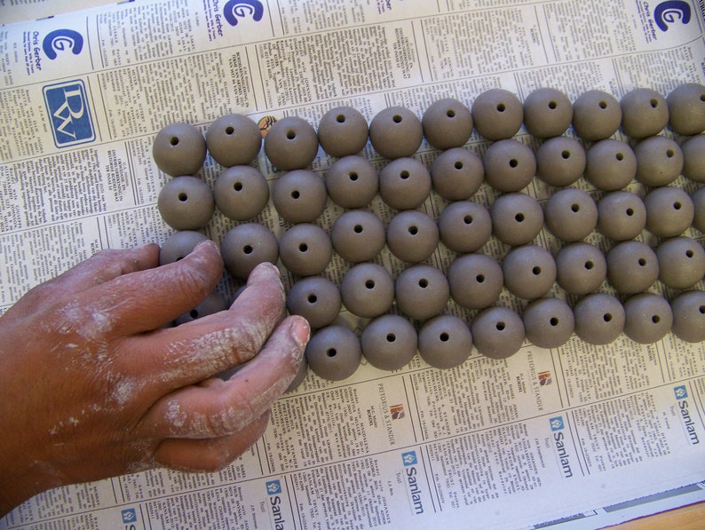 Unglazed White Earthenware Ceramic Beads Bisque Beads Etsy
