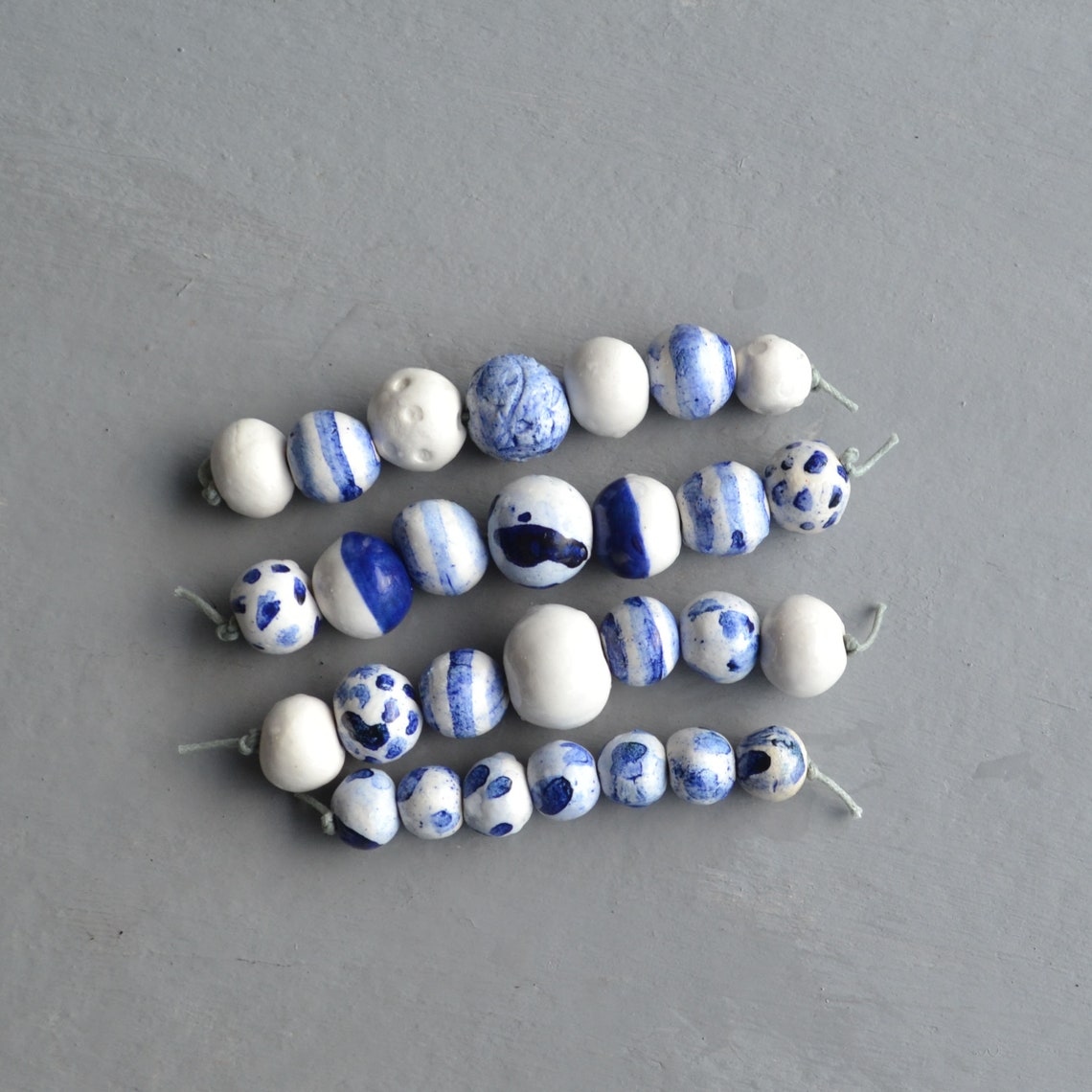 Blue and White Beads African Beads Blue Beads White Beads Etsy Australia