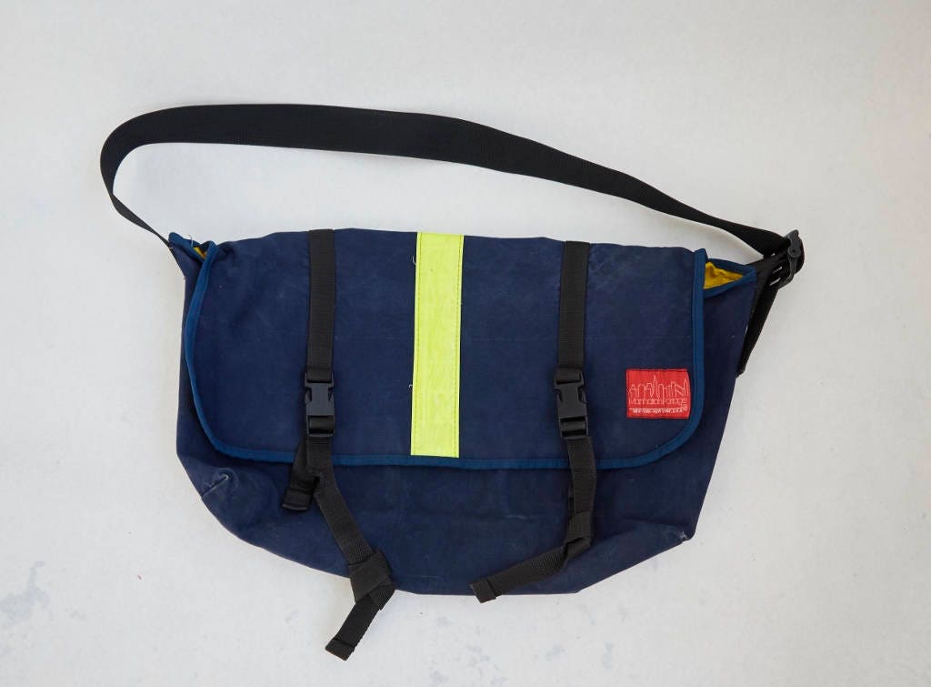 Manhattan Portage Vintage Messenger Bag Navy Messenger Bag Etsy