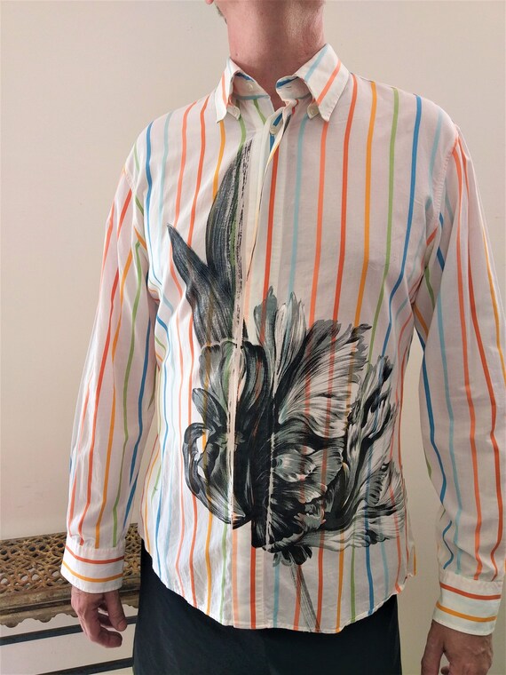 Ferre Mens Shirt | 1980s Gianfranco Ferre Mens Shi