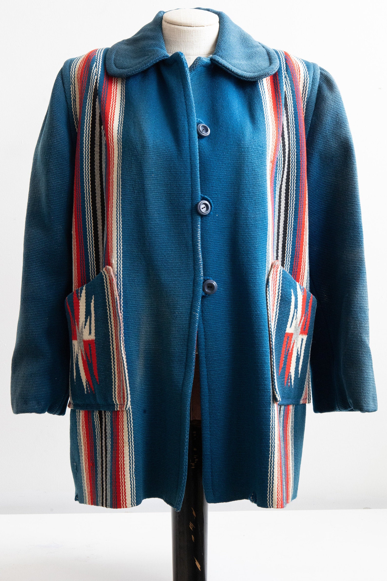Vintage Chimayo Jacket Blue Chimayo Womens Weaving Mid Etsy