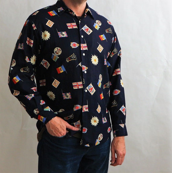 Vintage Paul Smith Mens Shirt | Vintage 90s Mens N