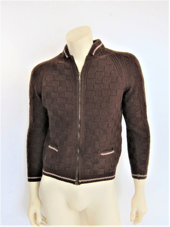 1940s Sweater | 40s Mens Handknit Sweater | 40s Wo