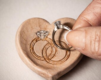 Engagement Ring Dish Wedding Gift Personalized, Intertwined Bands, Heirloom, Keepsake (Prototype)