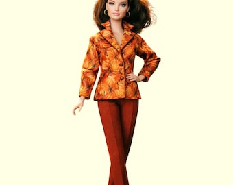 Custom Doll Trench Coat, 1:6 Scale Fashion Doll Coat, Handmade Made to Order