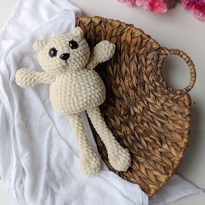 Diana Beary Amigurumi Bear Pully Plush No-Sew Crochet Pattern PDF