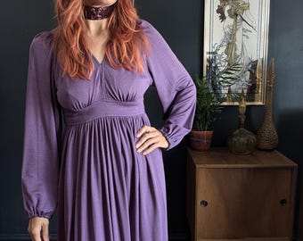 Vintage 70&#39;s Purple Maxi Dress