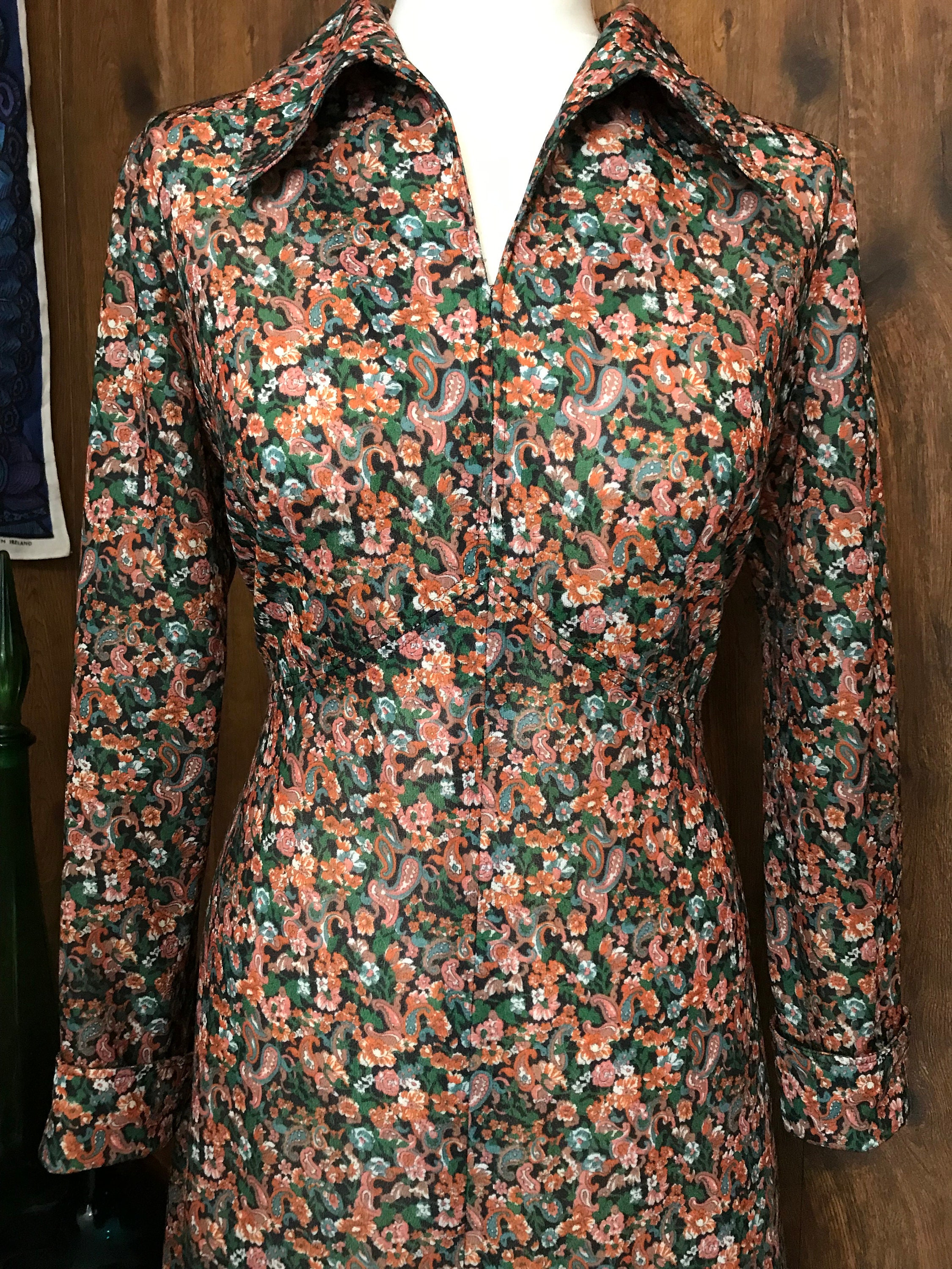 70s flower dress