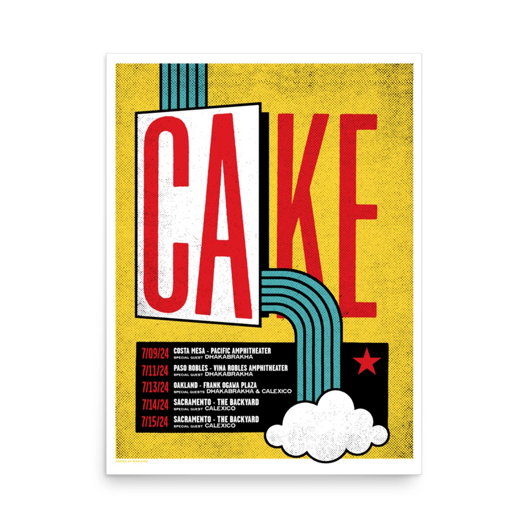 Cake Tour 2024 Poster Etsy