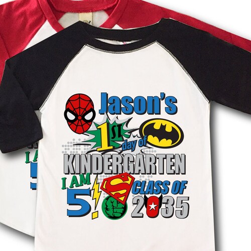 superhero kindergarten shirt