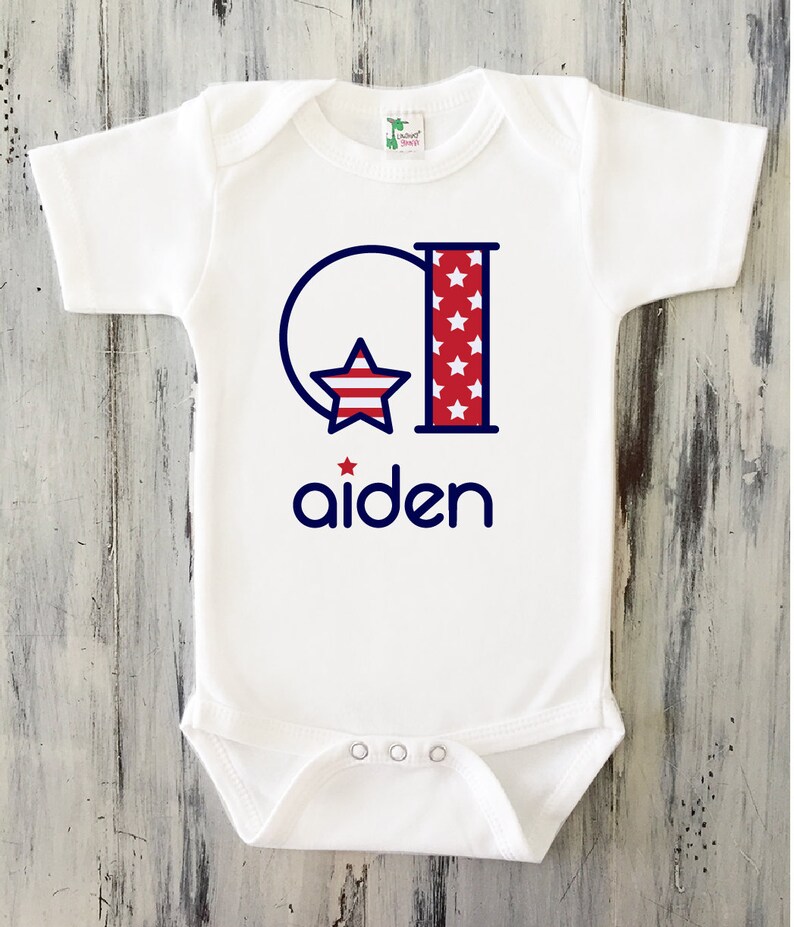 baby boy monogram onesie