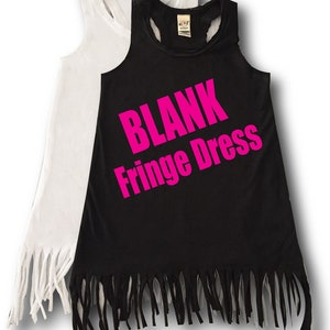Baby Girl Kavio Fringe Dress, Girls Fringe Dress Blank 6 months to 18 months, Girls Black Fringe Dress, Baby Girl Dress Blank