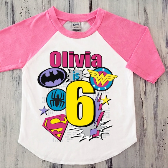 girls superhero tshirt