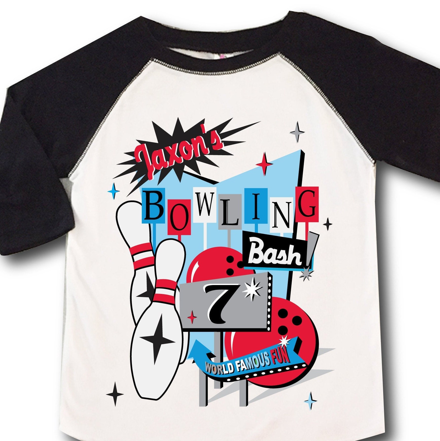 Boys Bowling Party Shirt Boys Bowling Birthday Party Shirt Etsy