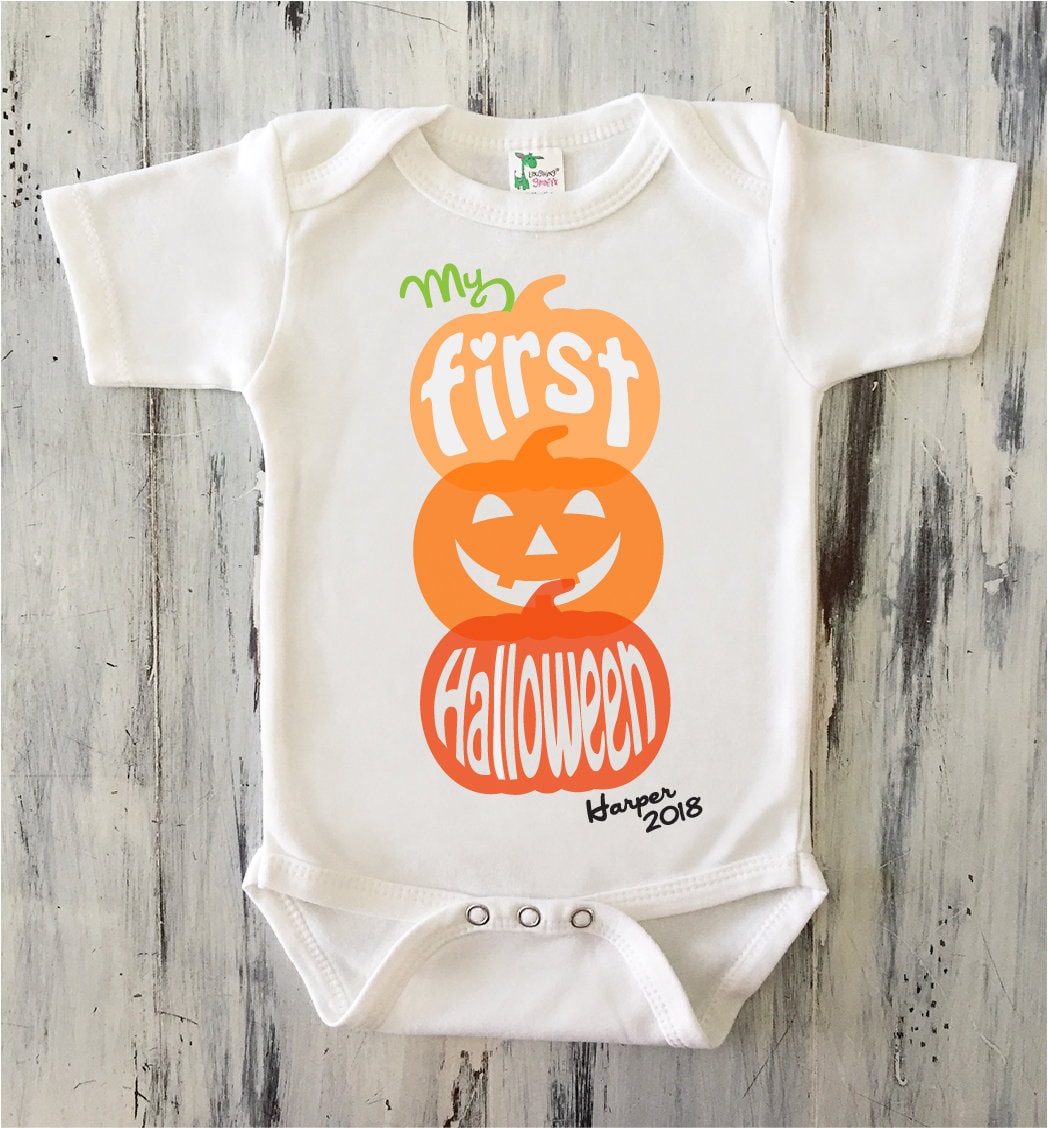 My First HALLOWEEN Onesie Personalized Newborn Halloween Etsy