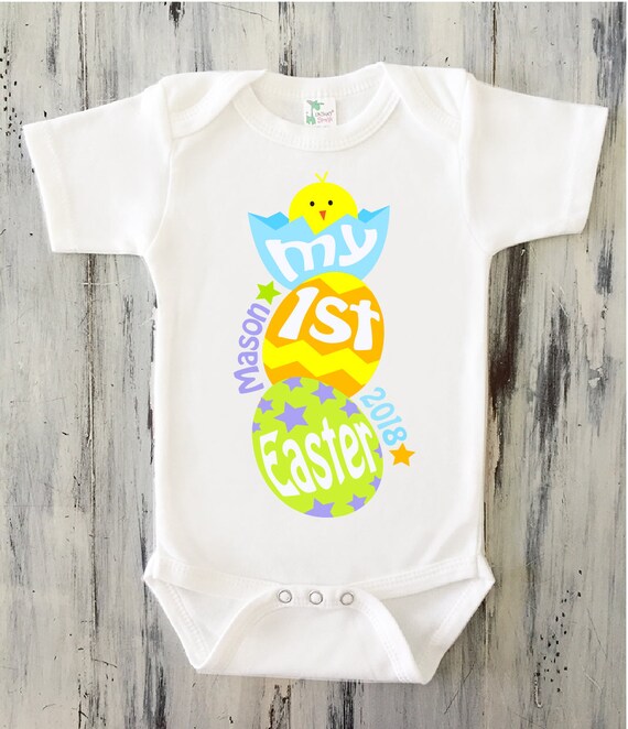 Baby Boy My First EASTER Onesie Personalized Easter Onesie Etsy