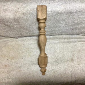 Fn16 16-inch furniture tall wood bedpost finials  maple 3-1/4" base  (set of 2 )