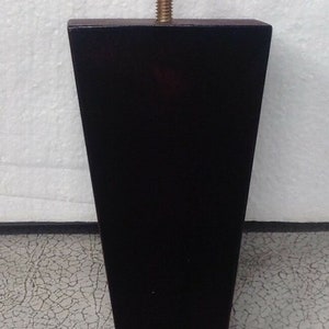 JWT157  Furniture Legs Feet Tapered Couch Sofa Ottoman Chair Dark Mahogany 5.5" tall    1  leg