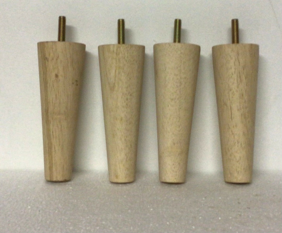 5208 Unfinished Tapered Furniture Feet Sofa Chair Couch Legs 5 H 1.75 W