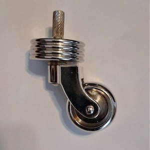 987np antique reproduction nickel plated caster swivel wheels with plate