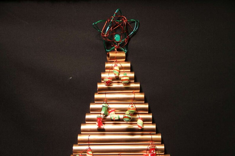 Copper Pipe Hanging Tree with Christmas Ornaments Etsy