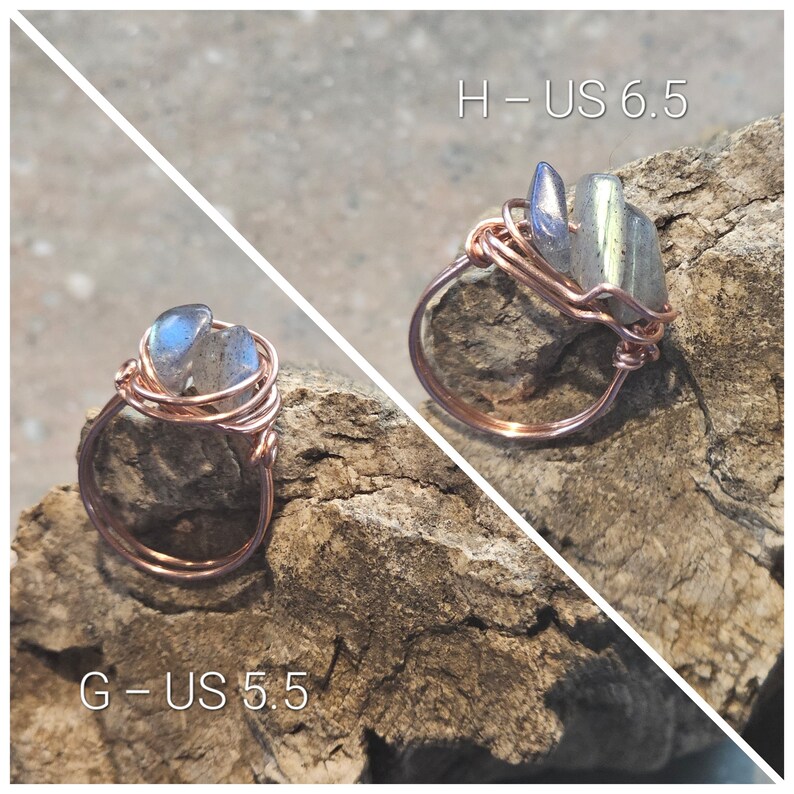 Labradorite Wire Wrapped Rings image 9