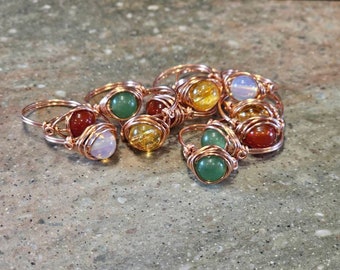 Gemstone Wire Wrapped Ring