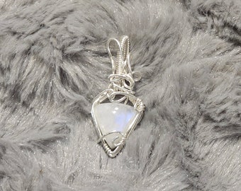 Moonstone Abstract Wire Wrapped Pendant