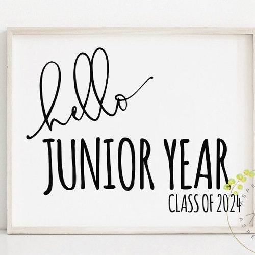 1st Day of Junior Year Sign 1st Day of School Signs - Etsy