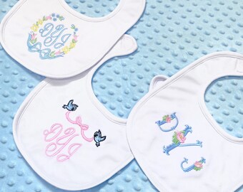 Monogrammed Princess Inspired Bibs