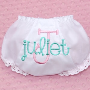 Monogrammed Baby Diaper Cover Bloomers - Recién nacido - Baby Girl - Regalo - Personalizado