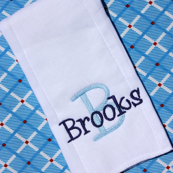 Personalized Embroidered Burp Cloth - monogrammed - baby gift - cloth diaper