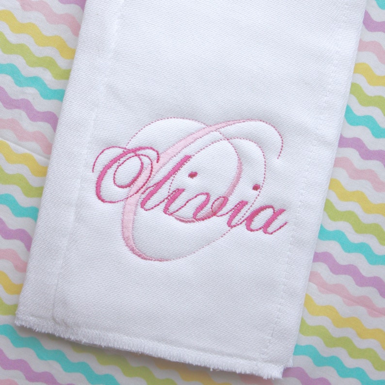 Personalized Embroidered Burp Cloth Monogrammed Baby Gift Etsy