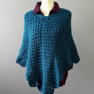 Fall Pullover Poncho Shawl, Perfect Winter Accessory, Gift for Her